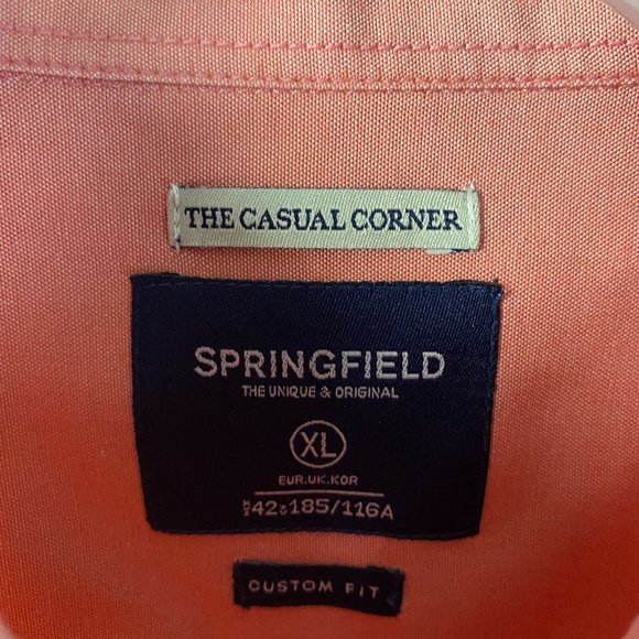 Springfield Long Sleeve Button Down Shirt XL Men's The Casual Corner Custom Fit - Picture 3 of 8